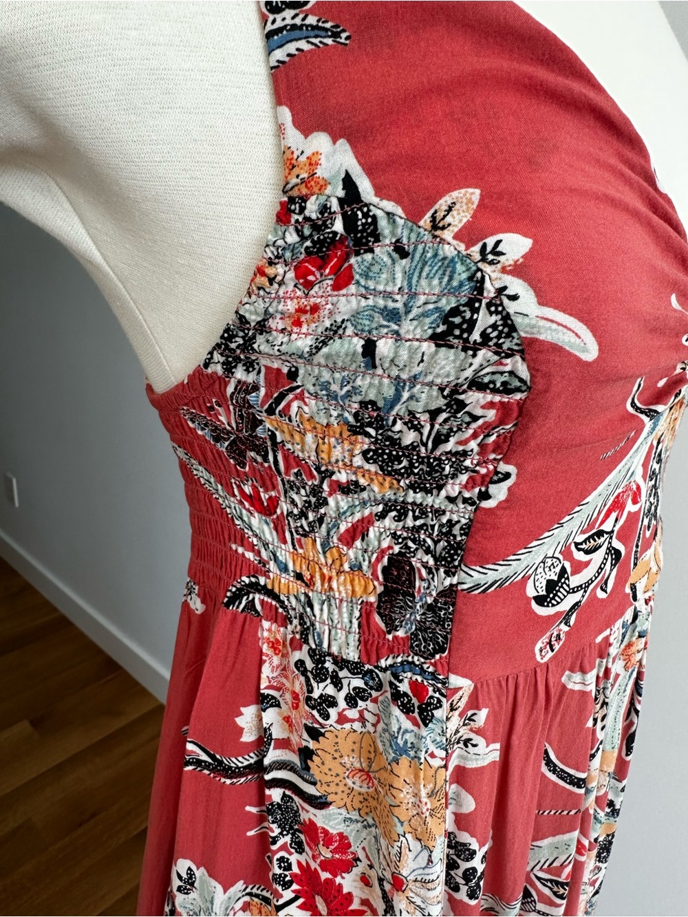Free People Through The Vine Printed Maxi Dress, Red / Pink - Picture 4 of 12